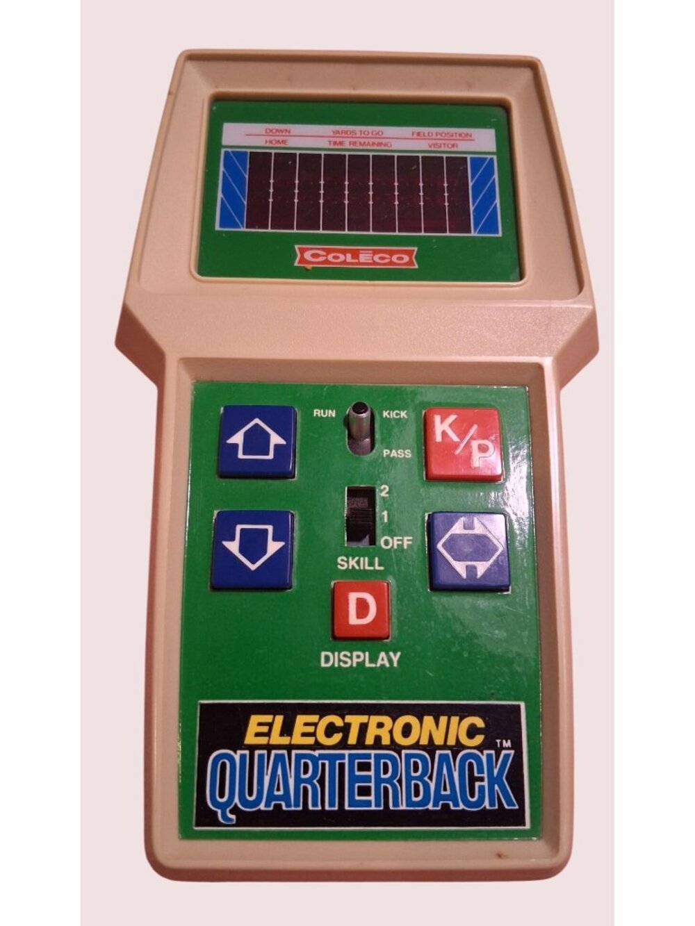 Vintage Coleco Electronic Quarterback Handheld Football Game 1978 Tested & Worki